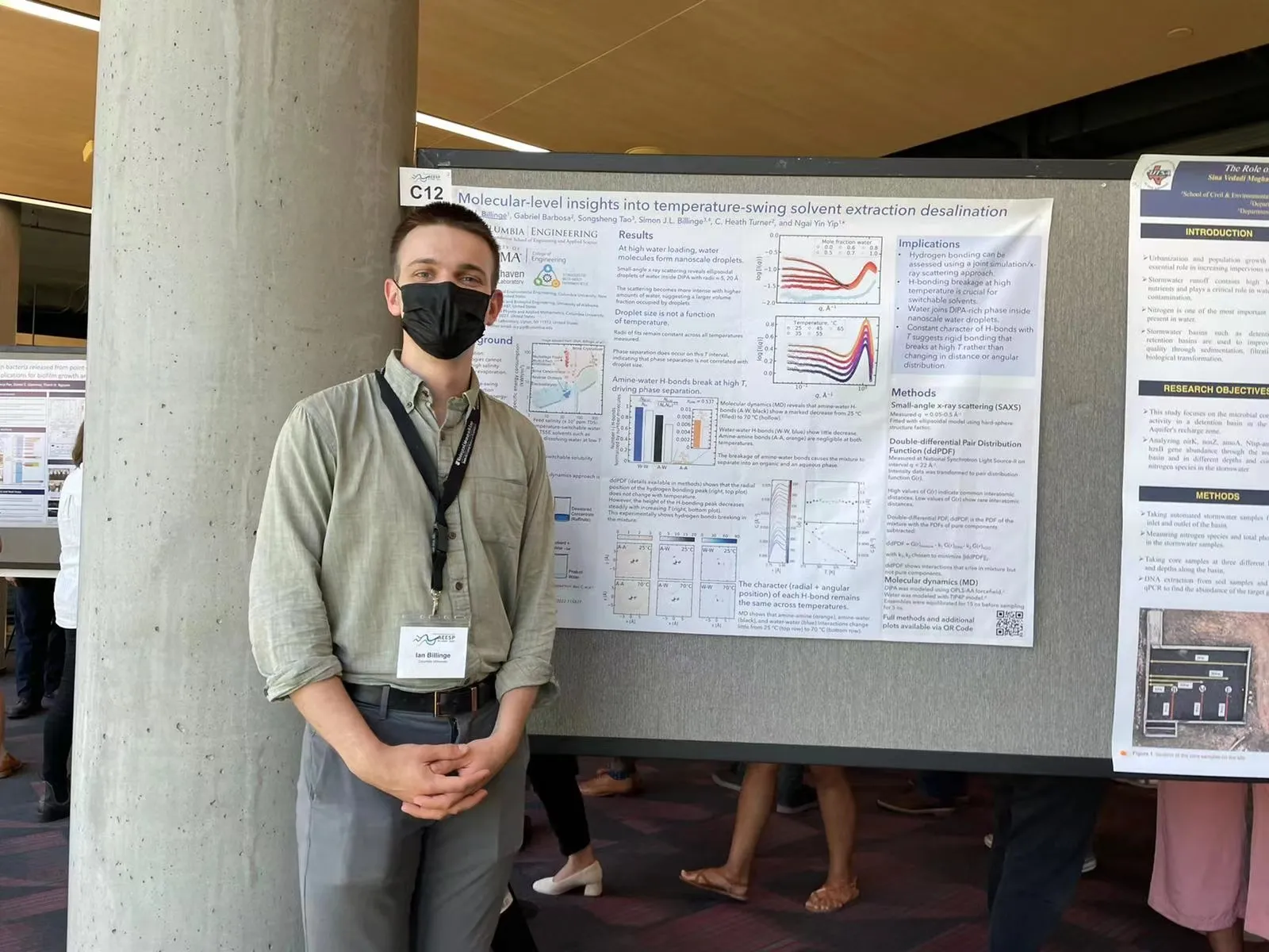 Ian giving his poster presentation at the AEESP 2022