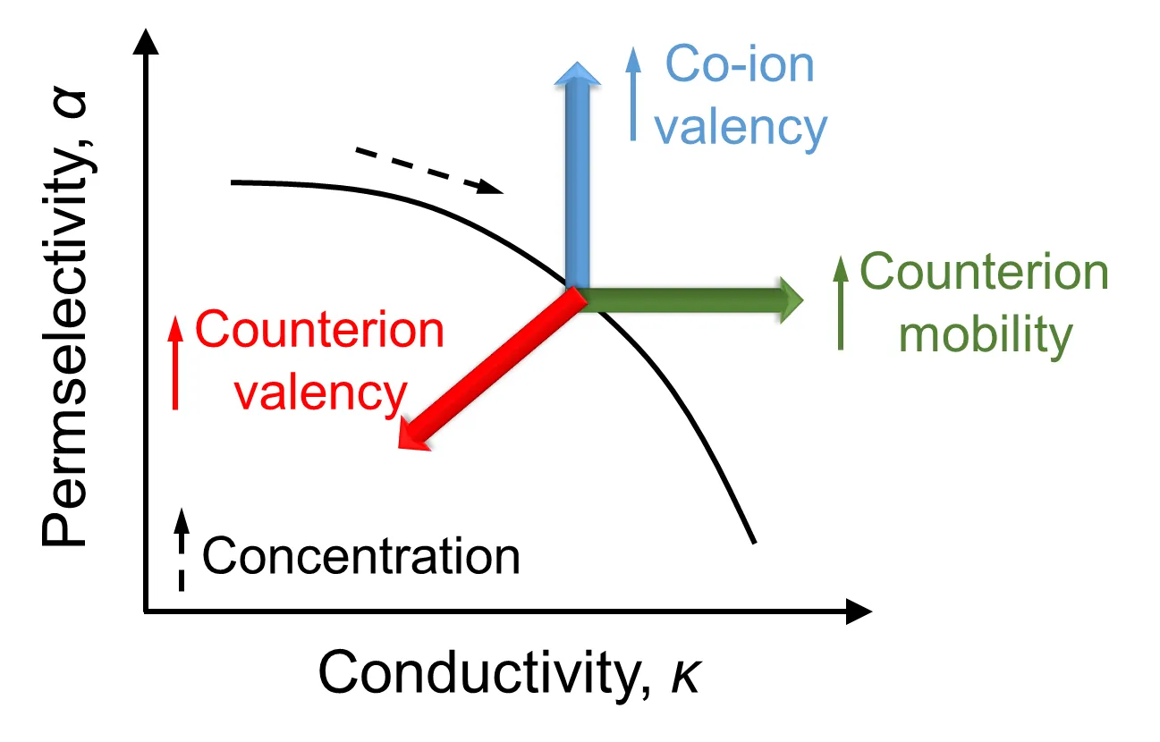 Our Study Investigating The Influence Of Electrolyte On The Conductivity Permselectivity Tradeoff Of Ion Exchange Membranes Has Been Published In Journal Of Membrane Science!.png