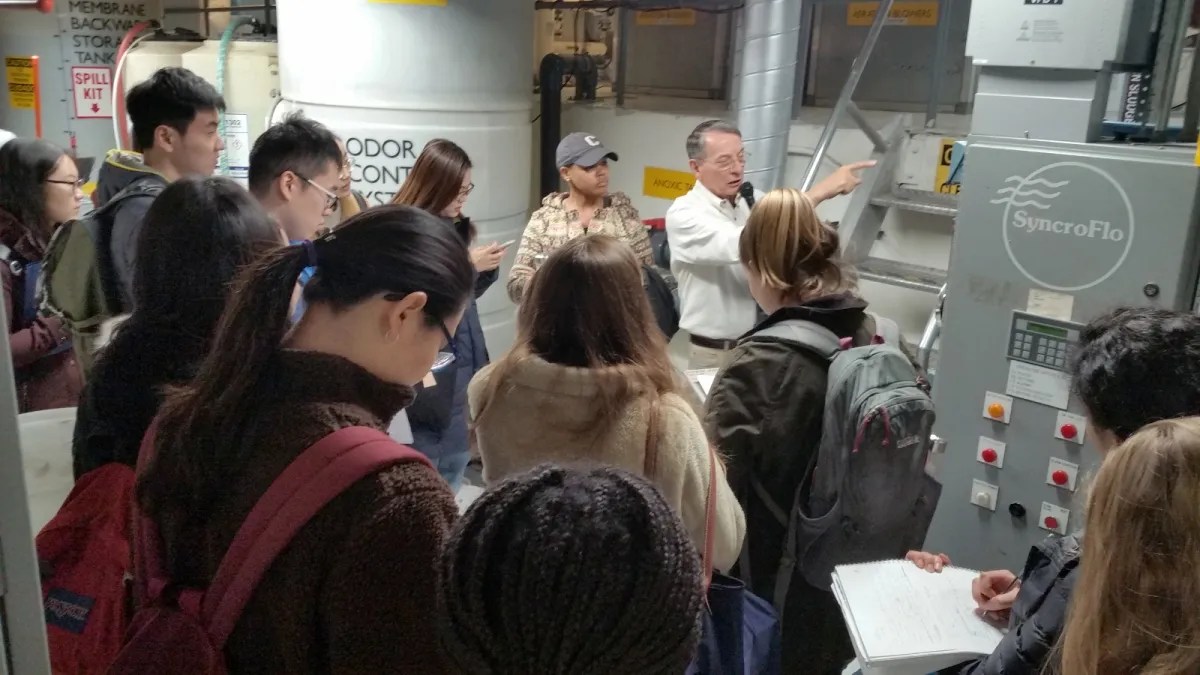 Ed Clerico, P.E., of Natural Systems Utilities gave a highly informative and entertaining tour of the facilities